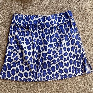 Jude Connally Blue and White Leopard Golf, Tennis, Pickleball Skirt